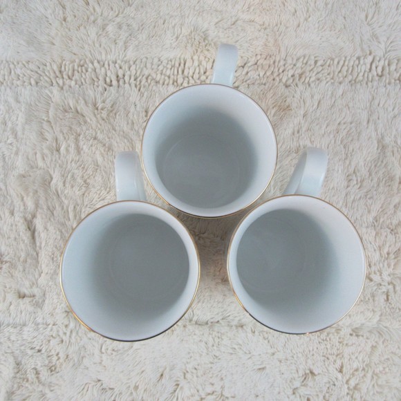 Vintage American Atelier Party time white mugs (set of 3) - Picture 3 of 4